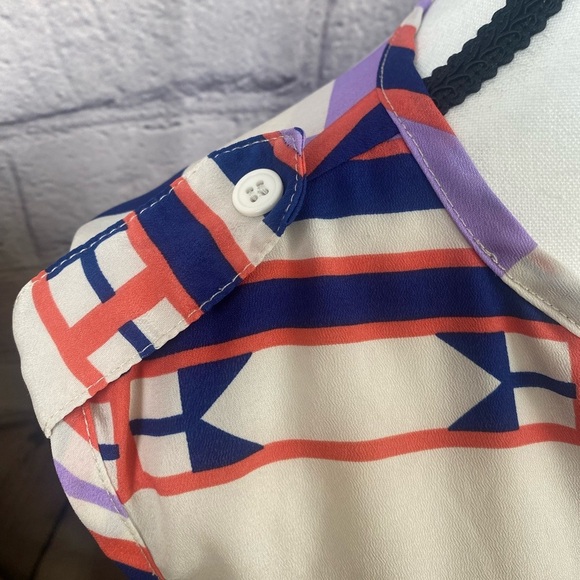 Collective Concepts Aztec Boho Blouse Sleeveless Small - Picture 8 of 10